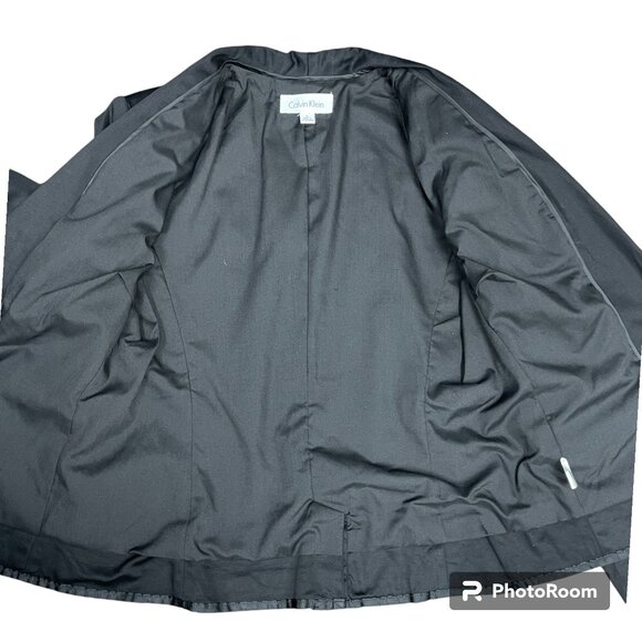 Women's CALVIN KLEIN One-button‎ Black Blazer- Size 6 - Picture 11 of 15